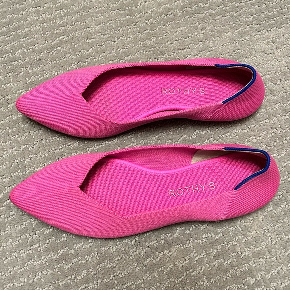 Rothy’s Dragonfruit Hot Pink The Point Flat - Picture 4 of 12